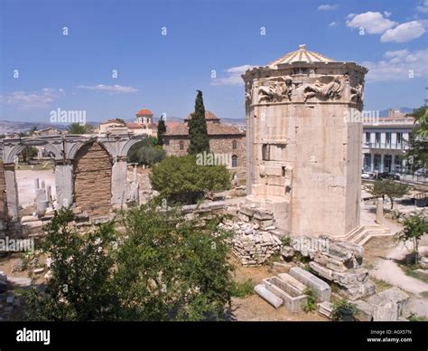 Tower Of The Winds In Roman Agora Athens Greece Stock Photo Alamy