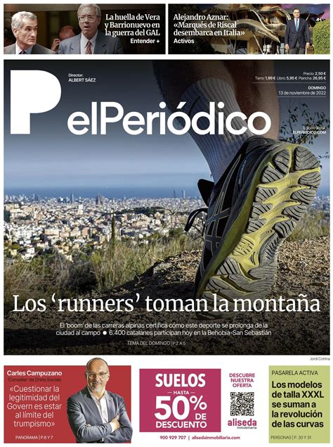 La portada de EL PERIÓDICO del 13 de noviembre de 2022