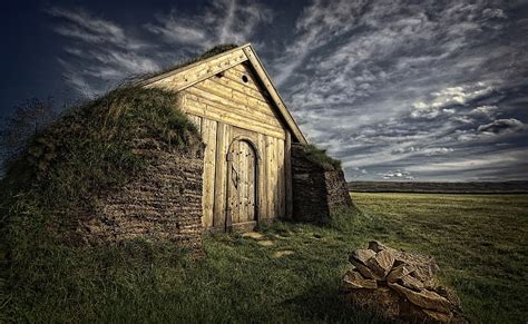 Hd Wallpaper Scandinavian House Brown Wooden House Nature Landscape