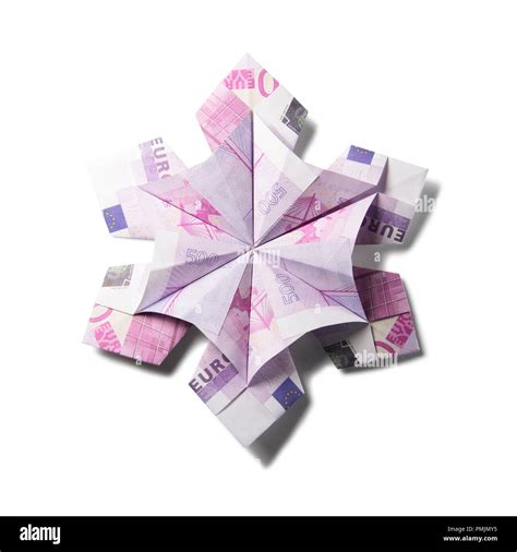 Money Origami Snowflake Stock Photo Alamy