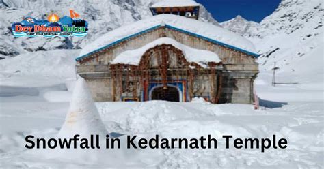 SNOWFALL HELD AT KEDARNATH TEMPLE