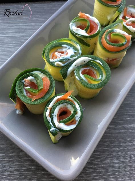 Roulés de courgettes au saumon Rachel Cuisine