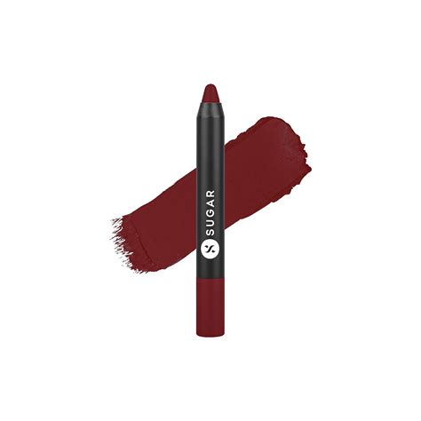 Buy Sugar Cosmetics Matte As Hell Crayon Lipstick 03 Poison Ivy Wine 35 Gms Bold And