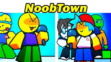 Friday Night Funkin NoobTown Girlfriend Boyfriend In Roblox FNF