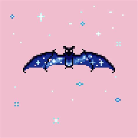 Pipipipixel — Ive Made A Space Bat Flying In A Pastel Sky I