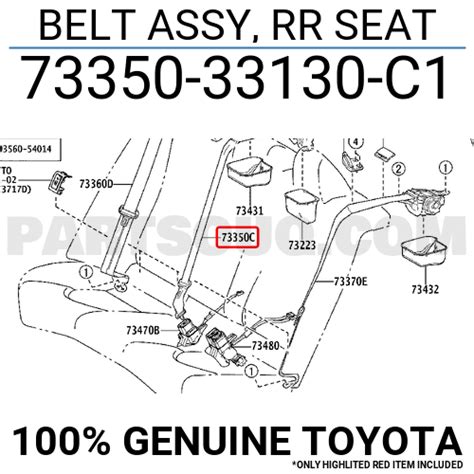 Belt Assy Rr Seat 7335033130c1 Toyota Parts Partsouq