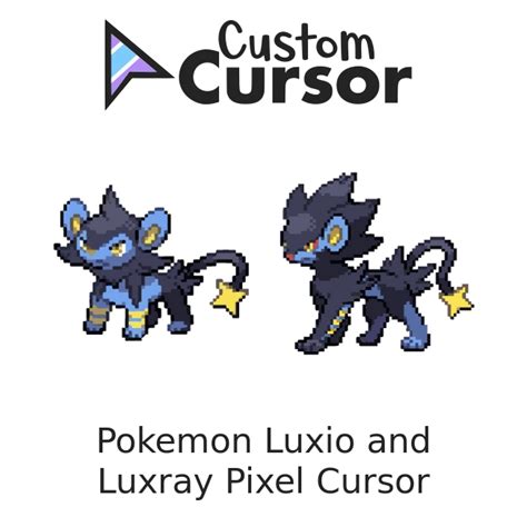 Pokemon Luxio And Luxray Pixel Cursor Custom Cursor