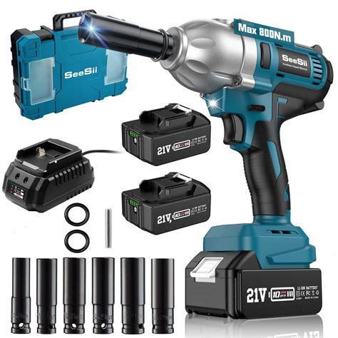 Seesii Brushless Cordless Impact Wrench N M Power Impact Wrench