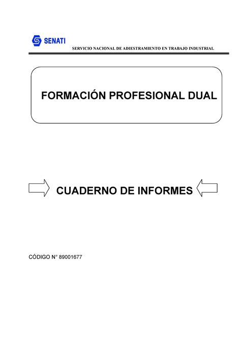 Cuaderno Imformes Cuaderno De Informes Cdigo N Servicio