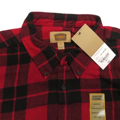 The Foundry Supply Co Shirts Foundry Signature Red Flannel Shirt