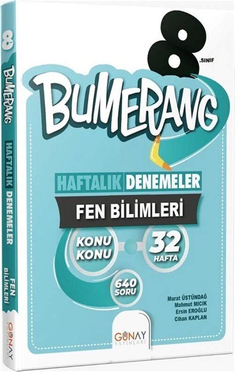 G Nay Yay Nlar S N F Fen Bilimleri Bumerang Konu Konu Haftal K