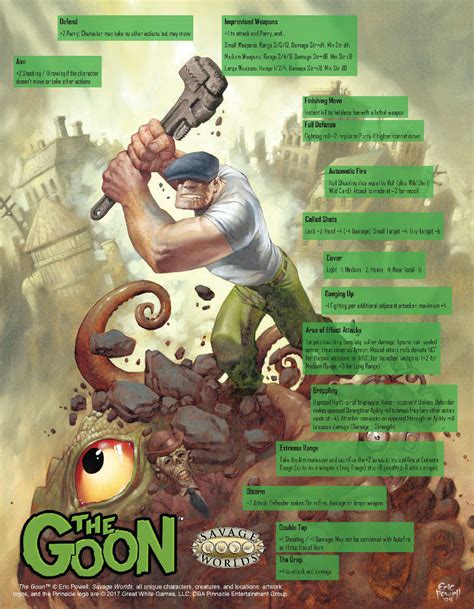 Goon: Combat Options - Pinnacle Entertainment | The Goon | DriveThruRPG.com