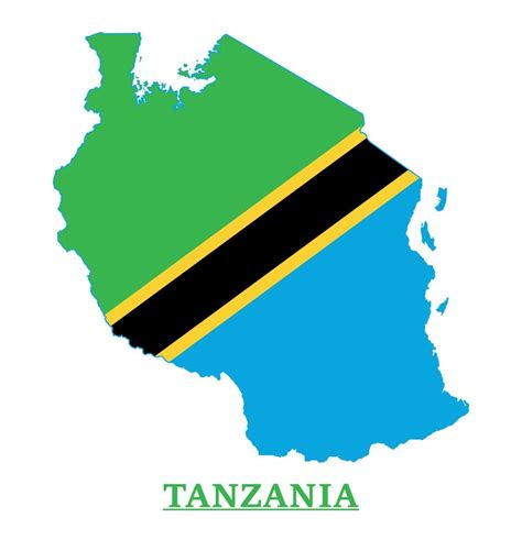 Tanzania National Flag Map Design, Illustration Of Tanzania Country ...