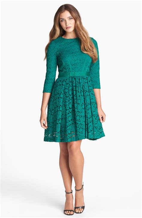 Taylor Dresses Lace Fit And Flare Dress Nordstrom