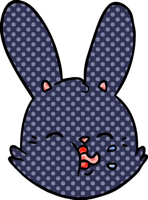 Cartoon Funny Rabbit Face 12451999 Vector Art At Vecteezy