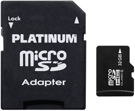 Platinum MICRO SDHC KARTE 32GB microSDHC-Karte 32 GB Class 6 inkl. SD ...