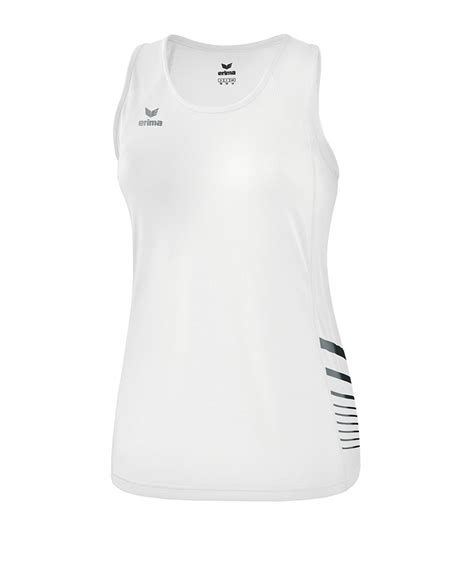 Erima Race Line 2 0 Running Singlet Damen Weiss Laufbekleidung Running