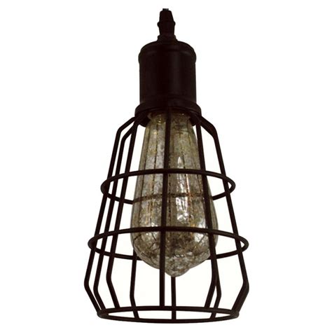 Lampara Colgante Cage Negro Mate Luz Lumimexico H Galo Home