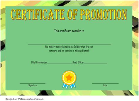 12 Certificate Of Promotion Templates Free Download