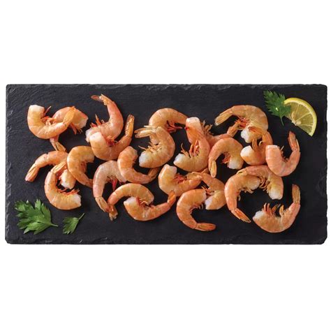 H E B Wild Caught Shell On Medium Gulf Brown Raw Shrimp 41 60 Ct Lb