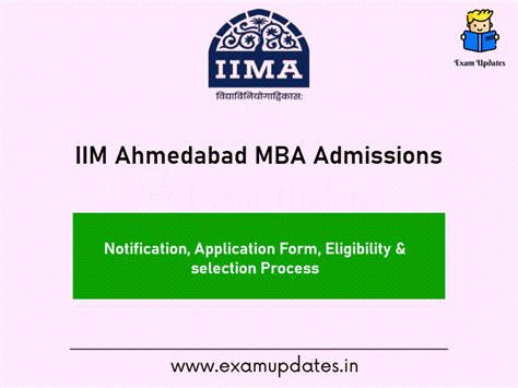 IIM Ahmedabad MBA 2023 Admissions Notification Out Application Form