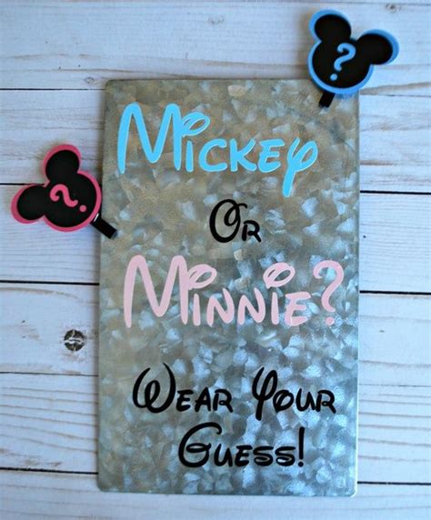 Mickey And Minnie Mouse Gender Reveal Party Game