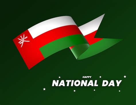 Premium Psd Oman Flag Element Design National Independence Day Banner