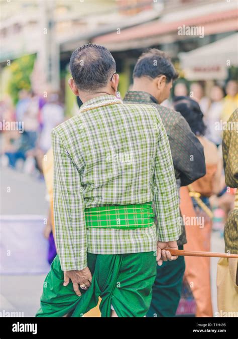 Happiness Villagers Dressed In Beautiful Local Costumes Join The Parade