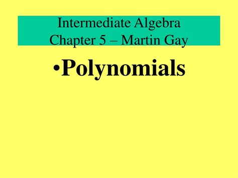 PPT Intermediate Algebra Chapter Martin Gay PowerPoint