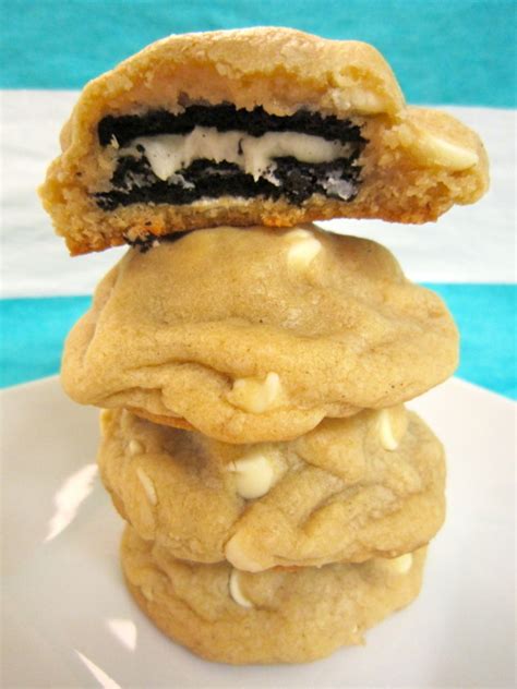 Oreo Stuffed White Chocolate Chip Cookies Damn Delicious