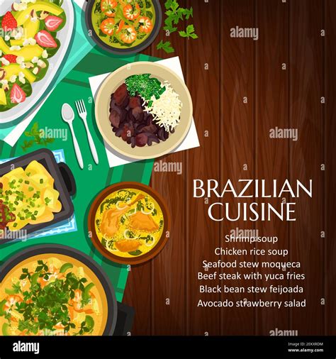 Cocina brasileña vector guiso de frijol negro feijoada estofado de