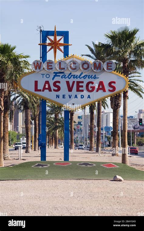 The historic Welcome to Fabulous Las Vegas sign in Las Vegas, Nevada ...