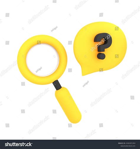 3d Cute Magnifying Glass Question Mark Stock Illustration 2181971763 Shutterstock