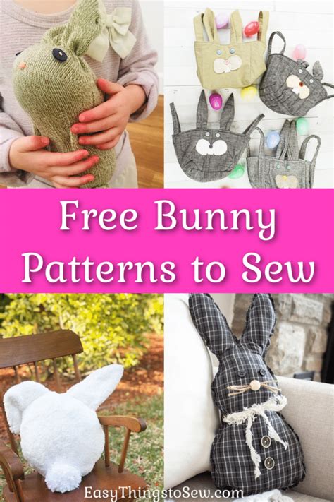 Free Bunny Sewing Patterns Simple Easter Craft Tutorials Easy