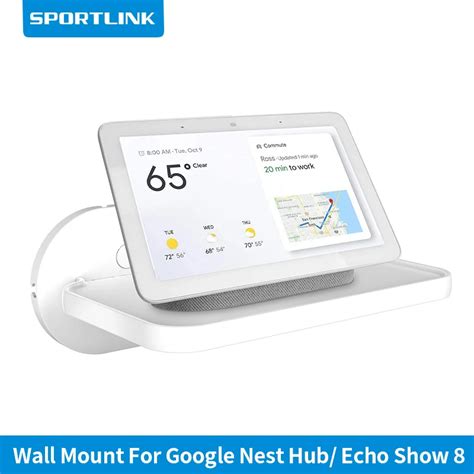 Sportlink Wall Mount Bracket For Google Nest Hub Holder Alexa Echo Show