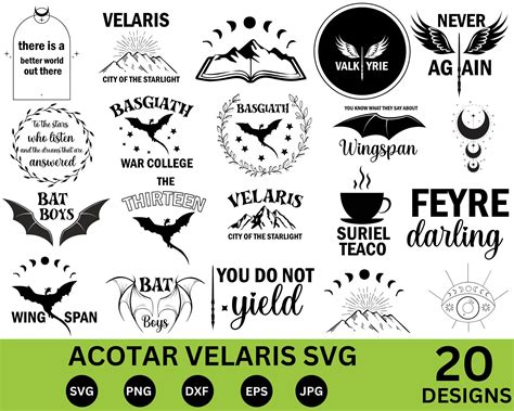 Acotar Velaris Svg Bundle Acotar Velaris Designs Png Velaris City Of