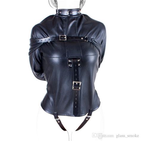 Pu Leather Straitjacket Strict Kinky Fancy Straight Jacket Hot Sex