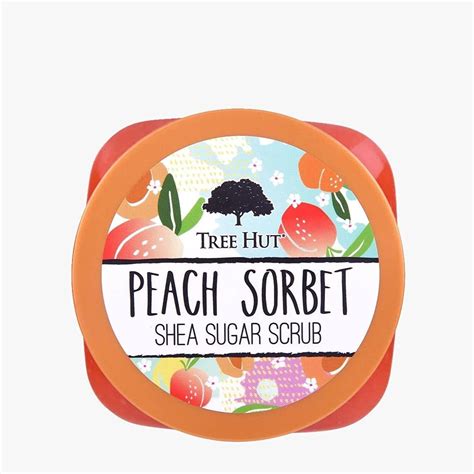 Tree Hut Peach Sorbet Shea Sugar Scrub 18 Oz Ultra Hydrating And