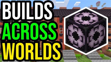 How To Copy A Build From One World To Another WITHOUT MODS Minecraft