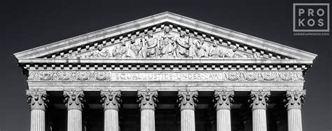 Panoramic View Of The Us Supreme Court Bandw Architecture Photo Prokos