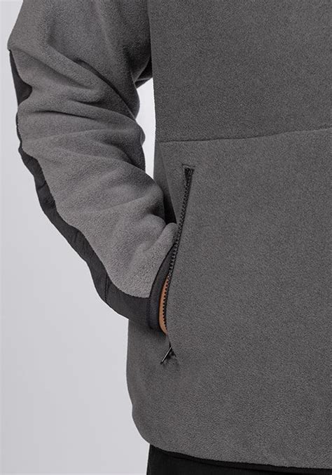 Fleece Half Zip Jacket Grey Loaded