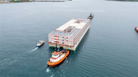 Bibby Stockholm Barge Set To House Asylum Seekers Arrives In Uk Waters