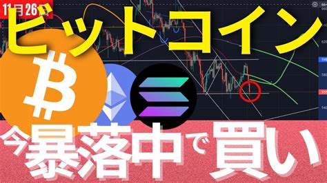 1126緊急号外 金 ビットコイン、イーサリアム、ソラナ、ドット、現在暴落中で絶好の買い場！？ Btc Eth 仮想通貨