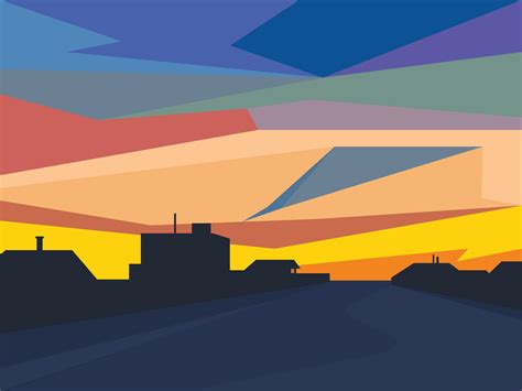 Abstract sunrise landscape in the countryside 42048838 Vector Art at Vecteezy