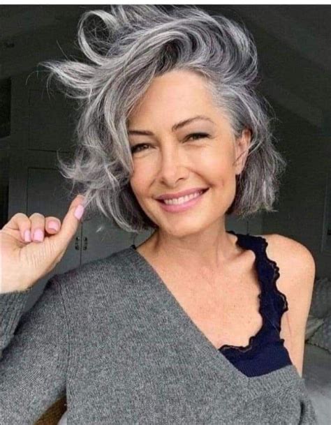 Silver Grey Hair Long Gray Hair Charcoal Hair Curly Hair Styles