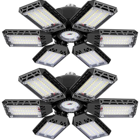 Комплект 2 LED лампи, 180 W, IP20, 18000 lm, 6 регулируеми панела за ...