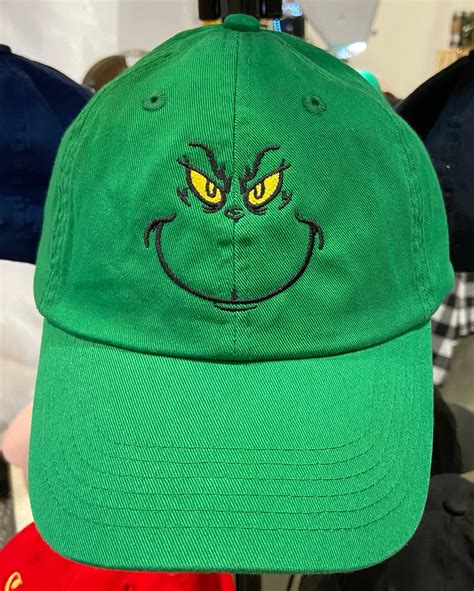 Grinch Hat Embroidered Grinch Hat T Fo Him T For Etsy