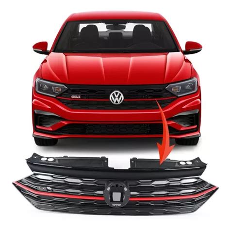 Grade Dianteira Jetta Gli Friso Vermelho Novo