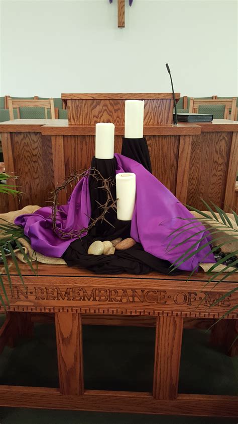 lent altar  lent decorations  church church altar decorations