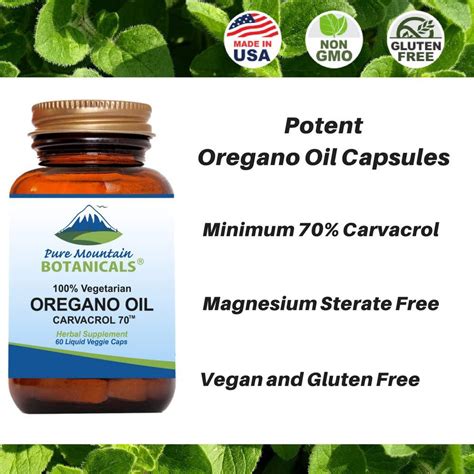 Wild Oregano Oil Capsules 60 Veggie Caps — Pure Mountain Botanicals